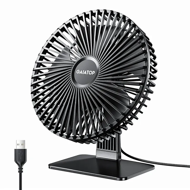 GAIATOP Ventilateur de bureau USB portable, rotation à 90°, silencieux, 3 vitesses réglables, ultra silencieux, idéal pour le bureau et la maison 7
