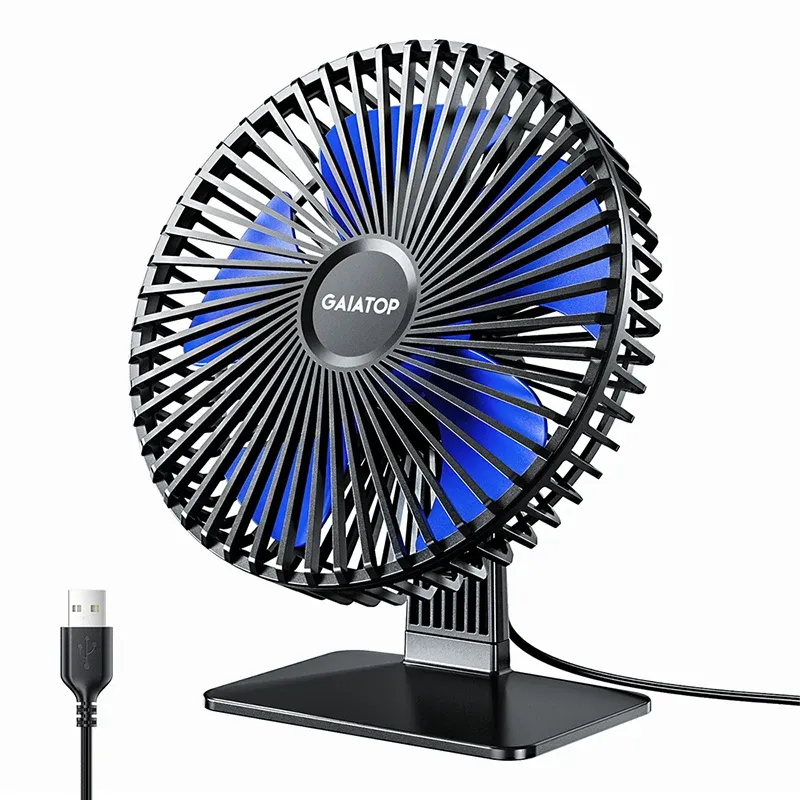GAIATOP Ventilateur de bureau USB portable, rotation à 90°, silencieux, 3 vitesses réglables, ultra silencieux, idéal pour le bureau et la maison 8