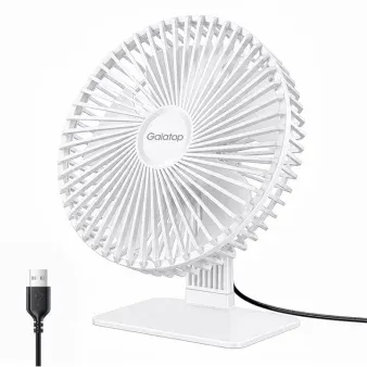 GAIATOP Ventilateur de bureau USB portable, rotation à 90°, silencieux, 3 vitesses réglables, ultra silencieux, idéal pour le bureau et la maison 9