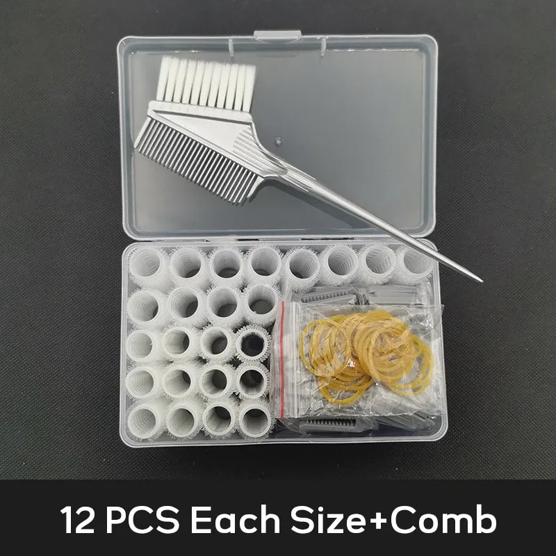 Kit de 24 bigoudis à permanente pour racines avec pinces et bandes auto-agrippantes, pour volume et boucles 9