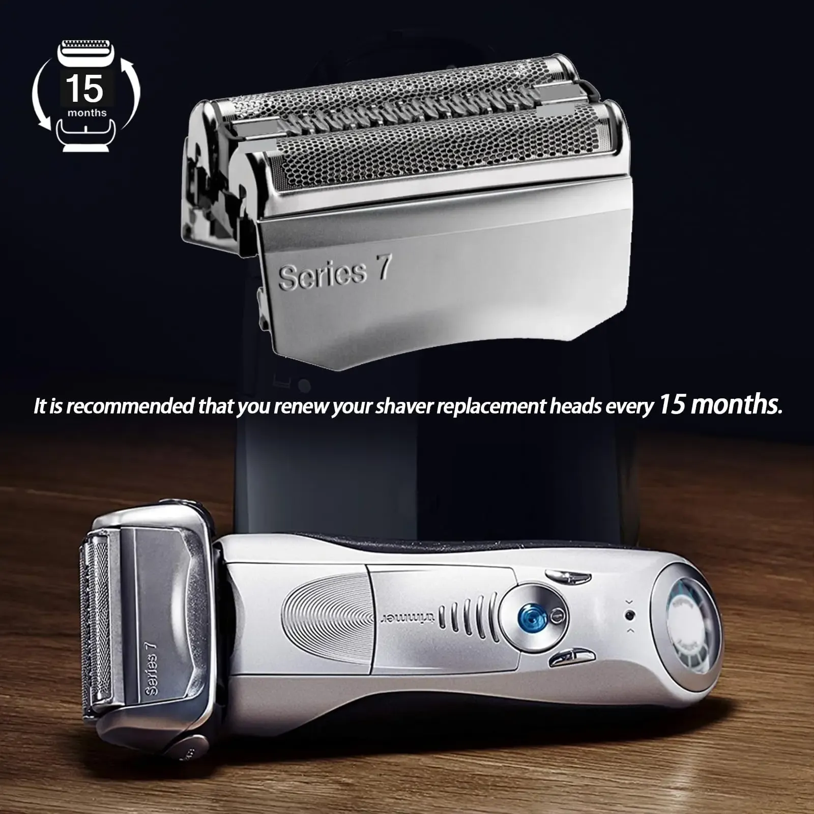 Tête de rasoir électrique de remplacement 70S, compatible avec les rasoirs Braun Série 7 720cc, 730cc, 735s, 750cc, 760cc, 790cc, 795cc 4