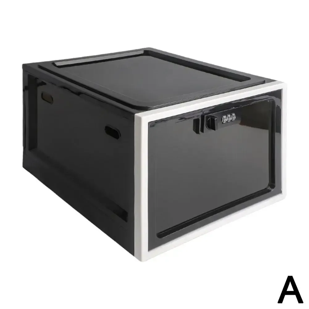 Boîte de rangement transparente pour réfrigérateur avec serrure à combinaison, boîte à médicaments compacte, sanitaire 7