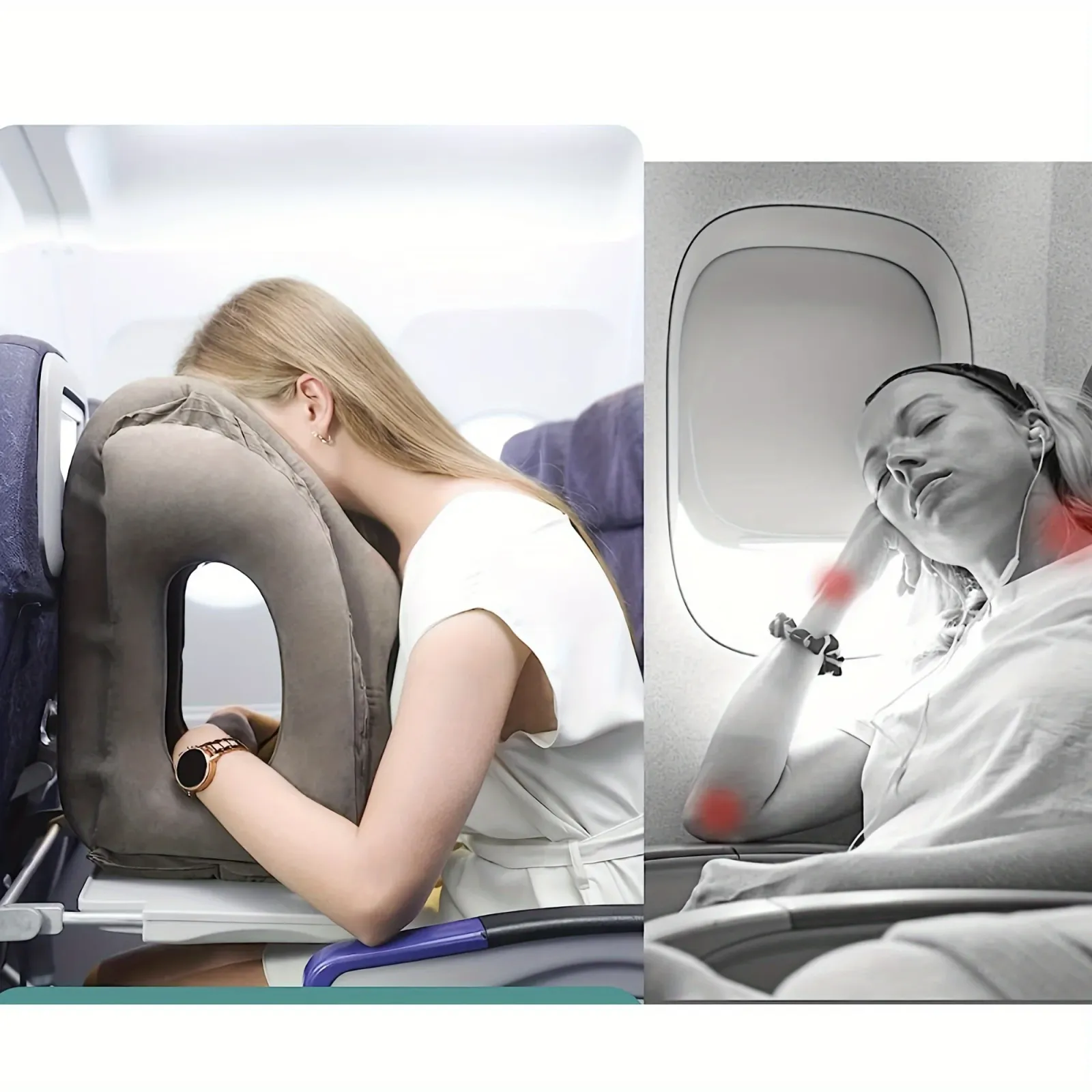 Oreiller gonflable ergonomique dans un contexte de détente