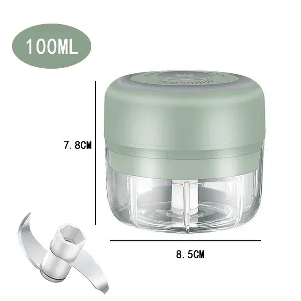 Hachoir à ail électrique USB 250/100 ml, portable et puissant, mini broyeur à ail rechargeable pour la cuisine, mixte 11