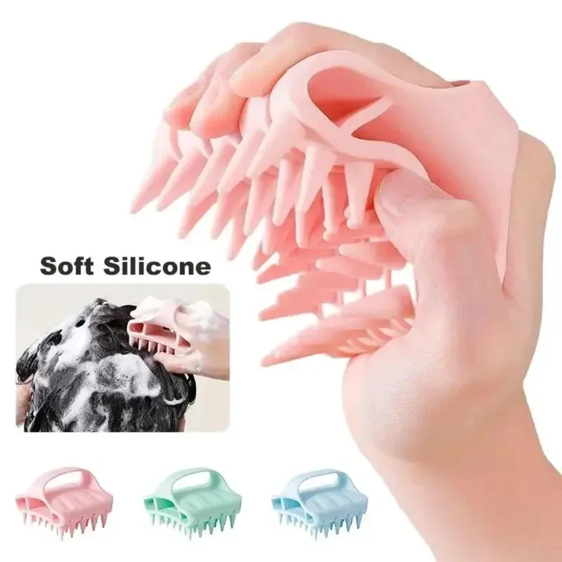 1 pièce : peigne en silicone pour shampooing et massage du cuir chevelu - Image 1