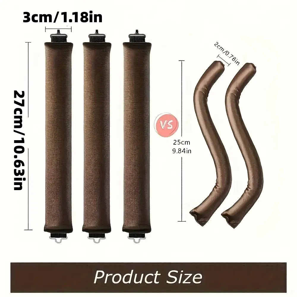 Ensemble de 3 outils de coiffage pour boucles : bigoudis en éponge pour boucles naturelles sans chaleur, idéal pour la nuit 4