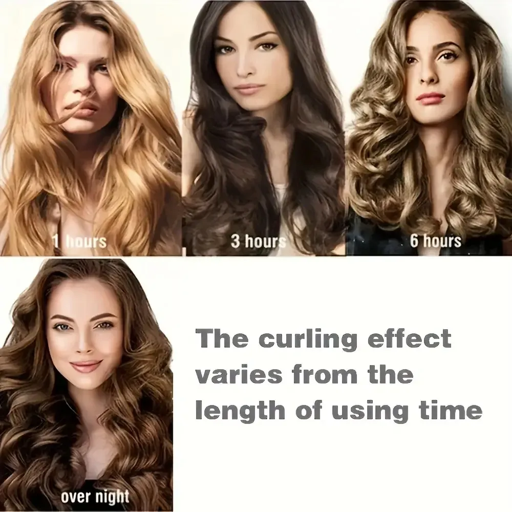 Ensemble de 3 outils de coiffage pour boucles : bigoudis en éponge pour boucles naturelles sans chaleur, idéal pour la nuit 6