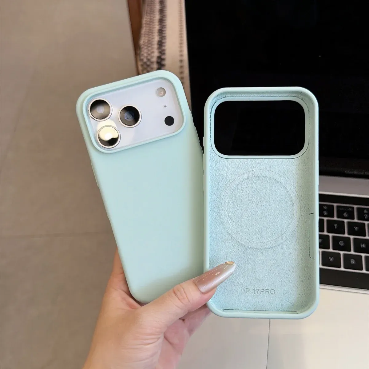 Coque MagSafe, vue des boutons et des contours