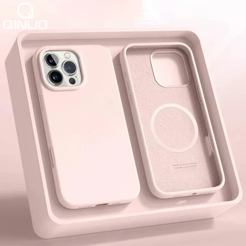 Coque MagSafe en silicone liquide, ambiance lifestyle