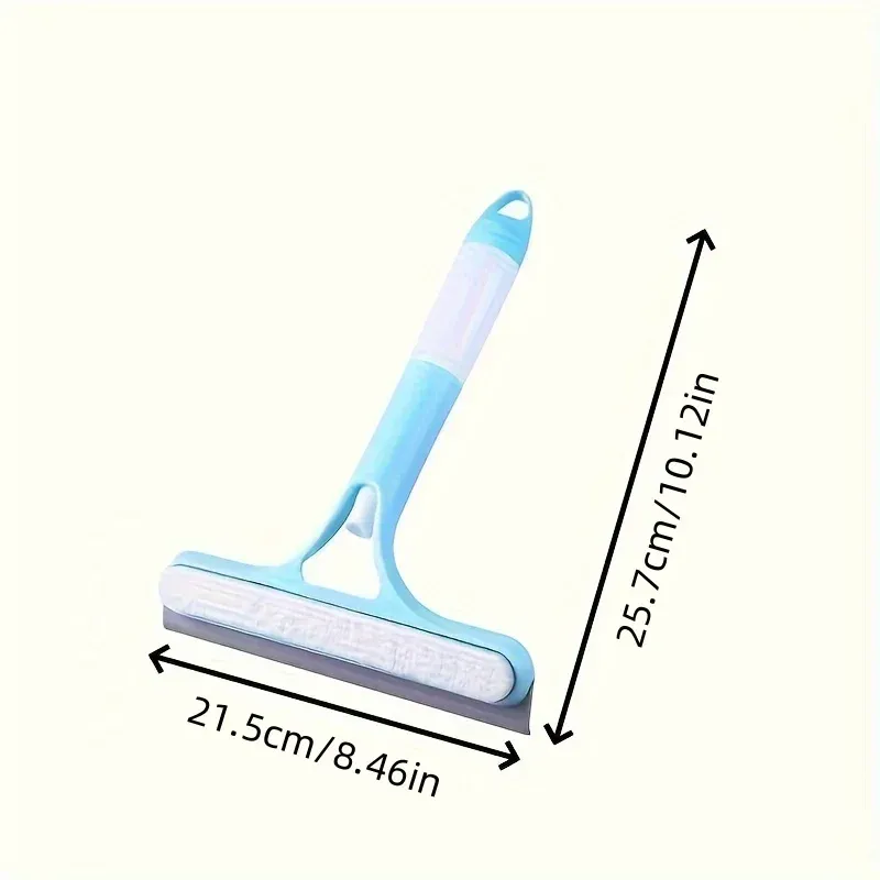Raclette de douche 3 en 1 en silicone avec buse et arrosoir pour miroirs et vitres de salle de bains 4