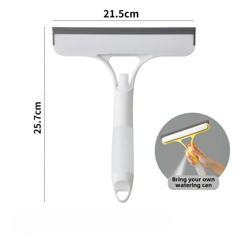 Raclette de douche 3 en 1 en silicone avec buse et arrosoir pour miroirs et vitres de salle de bains 8