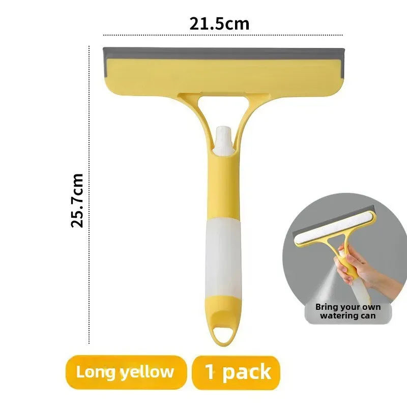 Raclette de douche 3 en 1 en silicone avec buse et arrosoir pour miroirs et vitres de salle de bains 7