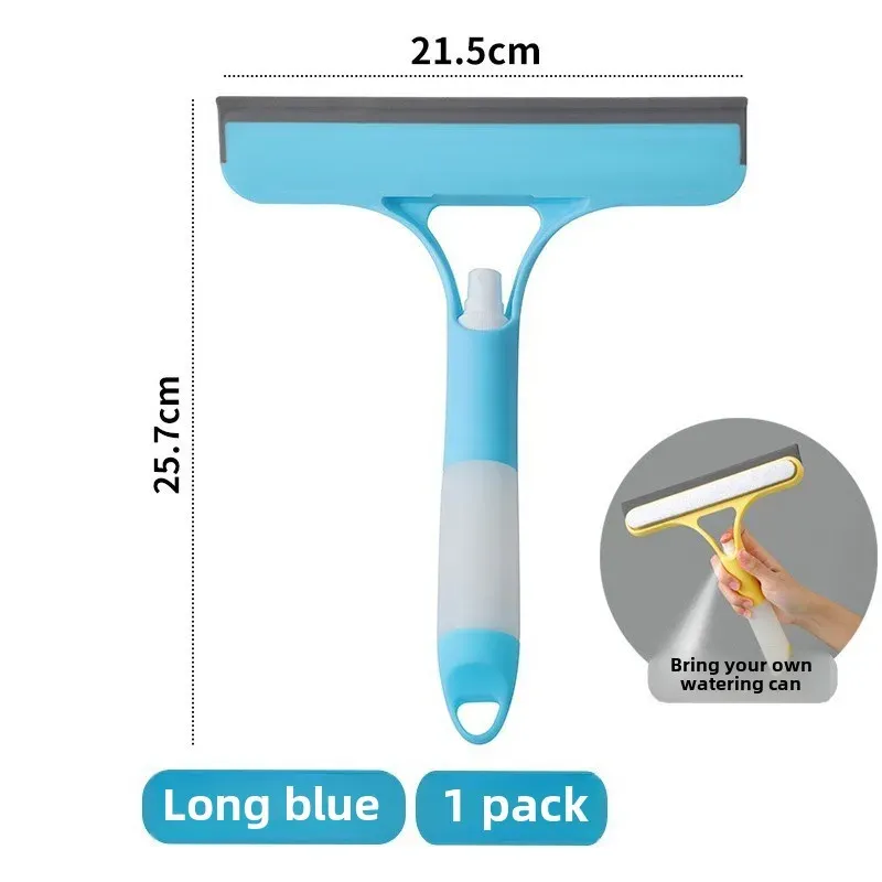 Raclette de douche 3 en 1 en silicone avec buse et arrosoir pour miroirs et vitres de salle de bains 9