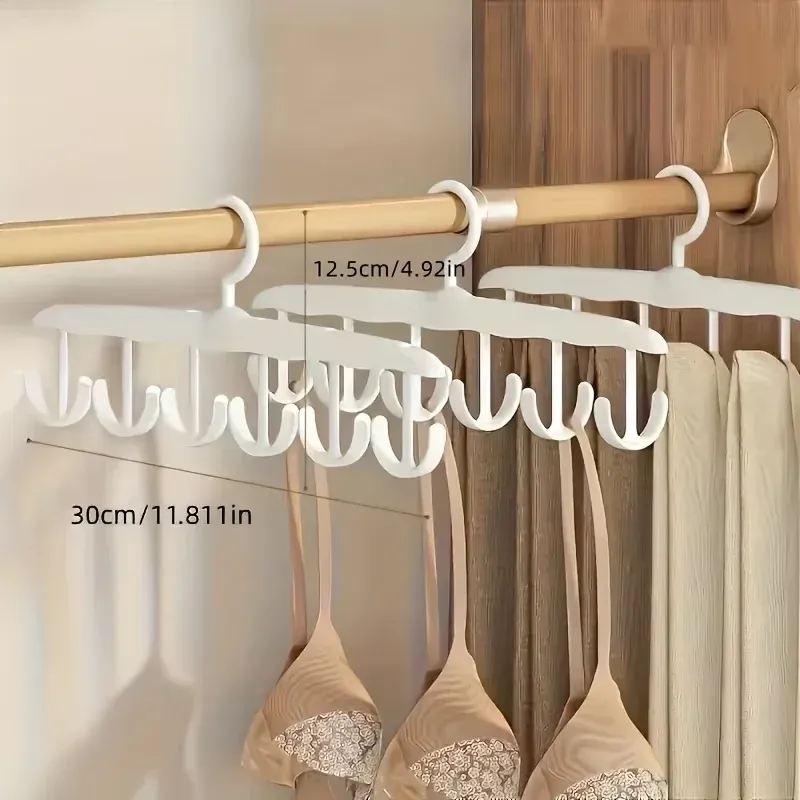 Cintre rotatif à 12 crochets – Organisateur de placard compact pour cravates, ceintures, sous-vêtements et jupes 5