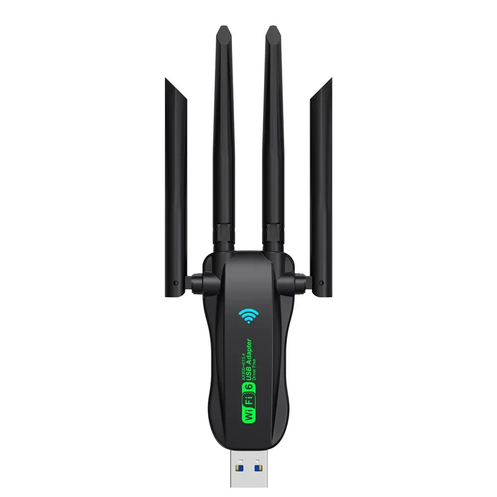 AX900 Adaptateur USB WiFi 6 Bluetooth 5.4 double bande 2,4 GHz et 5,8 GHz, 4 antennes, clé USB récepteur sans fil pour PC et ordinateur portable 6