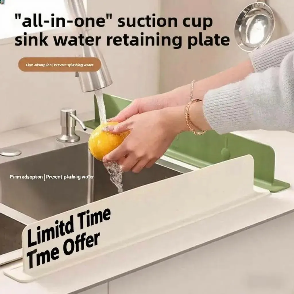 Pare-éclaboussures en silicone pour évier, protection contre les projections d'eau pour la vaisselle et le lavage des légumes
