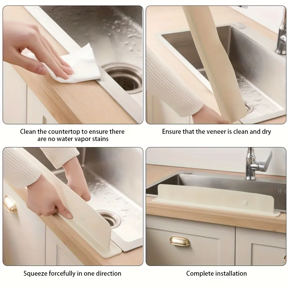 Pare-éclaboussures en silicone pour évier, protection contre les projections d'eau pour la vaisselle et le lavage des légumes 5