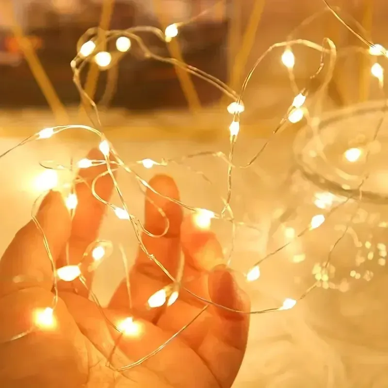 Guirlande lumineuse LED étanche, disponible de 1 à 10 m – Décoration de Noël pour jardin extérieur - Image 1