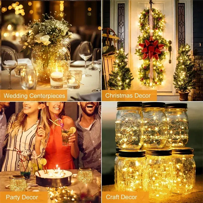 Guirlande lumineuse LED étanche, disponible de 1 à 10 m – Décoration de Noël pour jardin extérieur 5