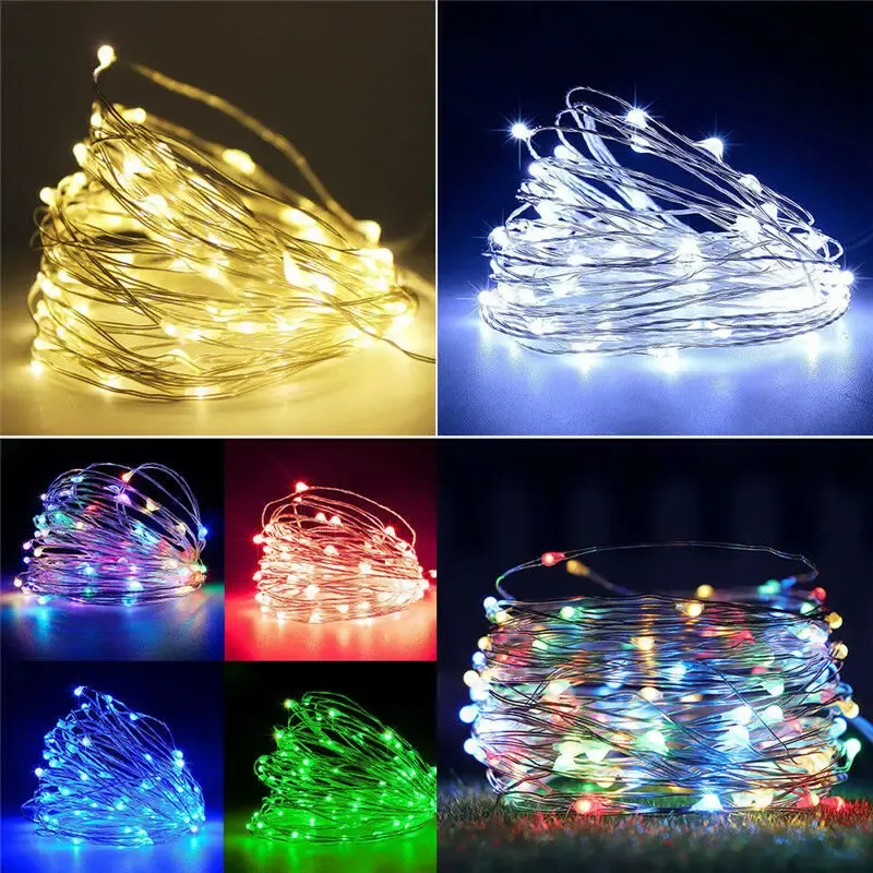 Guirlande lumineuse LED sur sapin de Noël