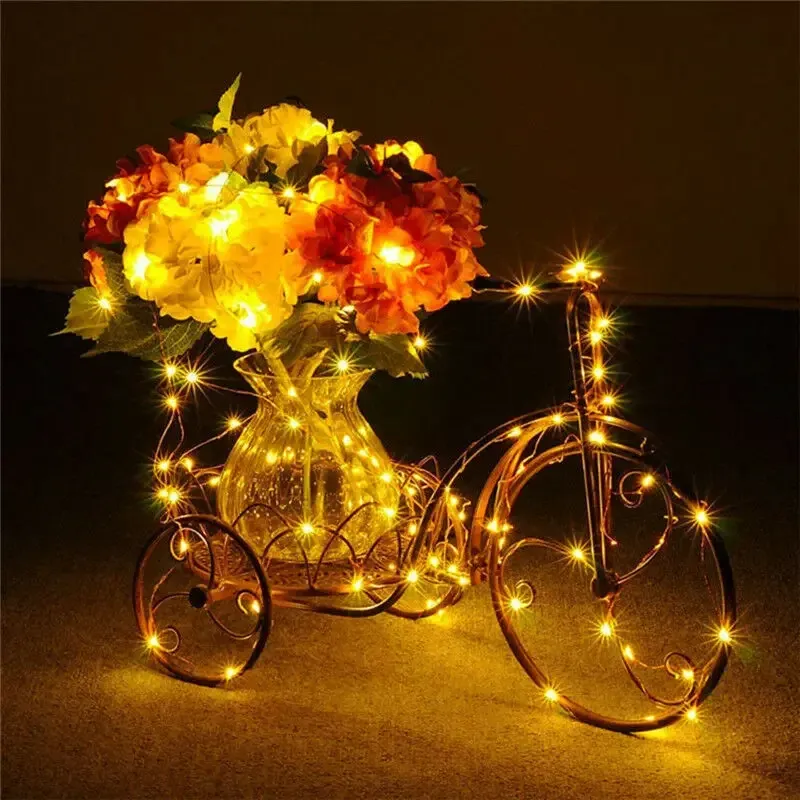 Guirlande lumineuse LED en ambiance nocturne