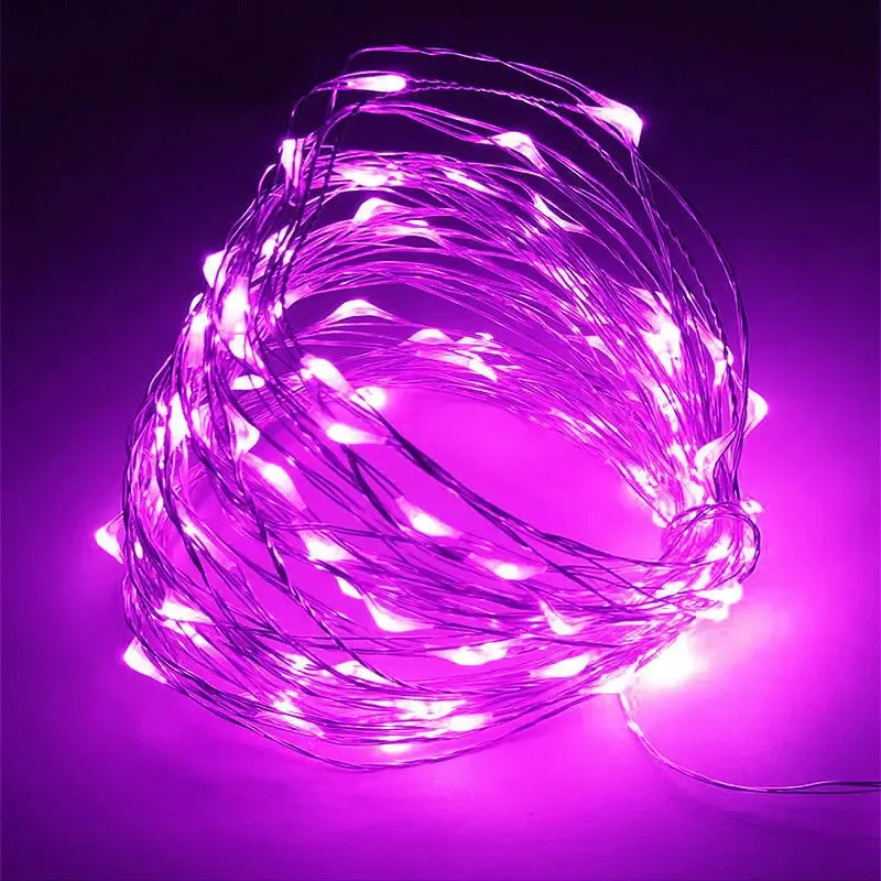 Guirlande lumineuse LED en gros plan