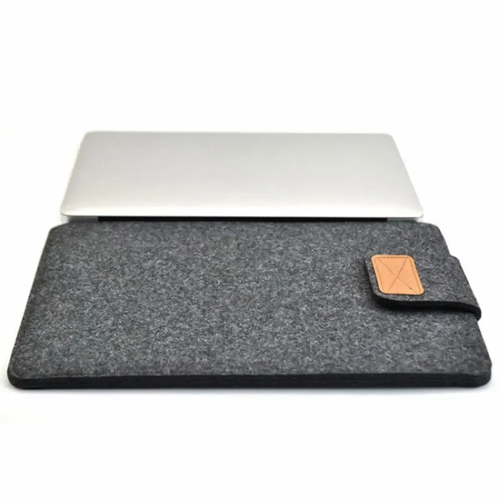 Étui fin pour tablette, housse en feutre pour MacBook Air et Pro 11, 13 et 15 pouces, pochette de rangement unie 3