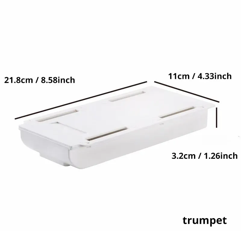 MELBox Boîte de rangement blanche sous tiroir pour bureau, support pour crayons de maquillage 9