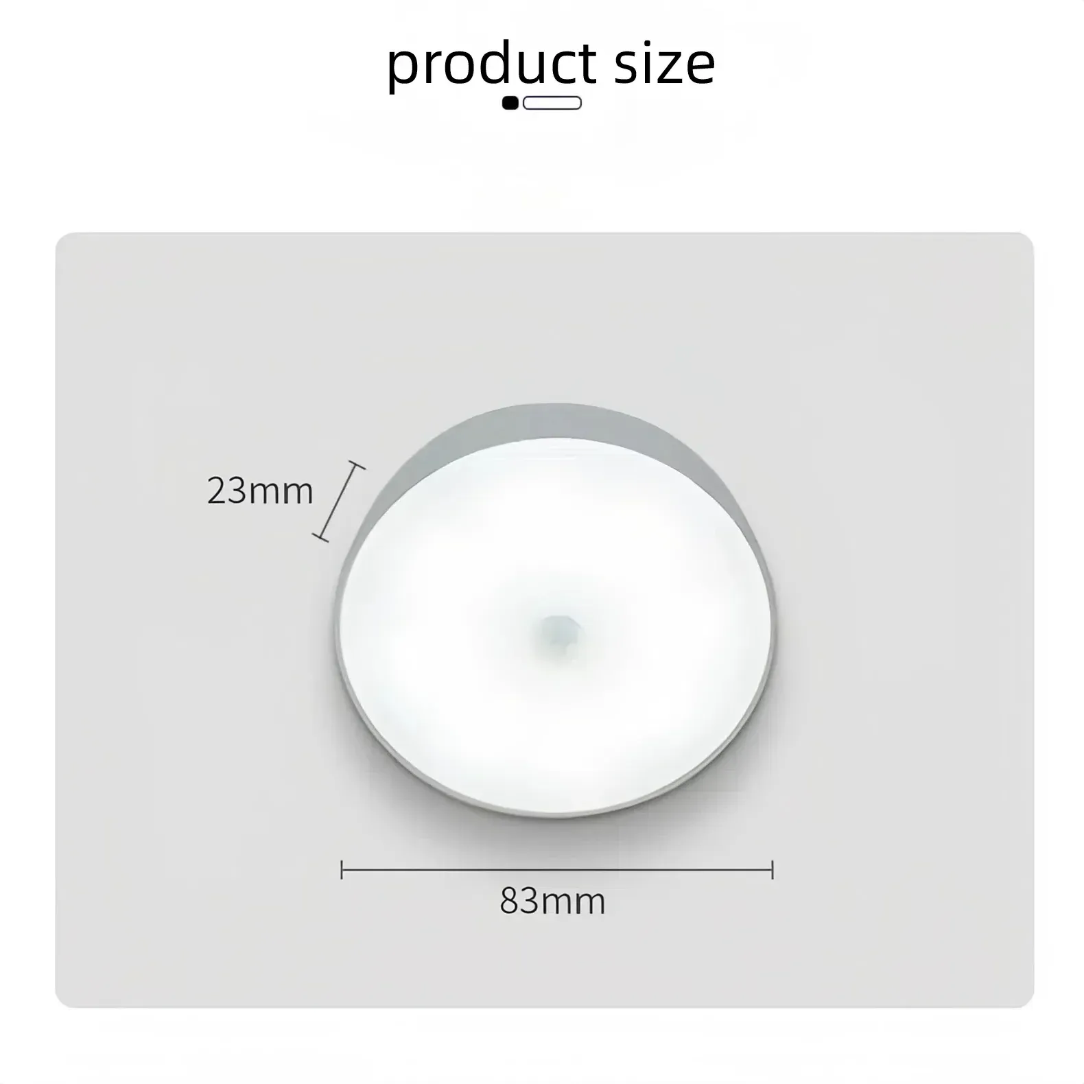 Lampe de nuit LED HPH à capteur de mouvement intelligent, lot de 2, éclairage automatique, rechargeable par USB, sans fil, fixation magnétique 6