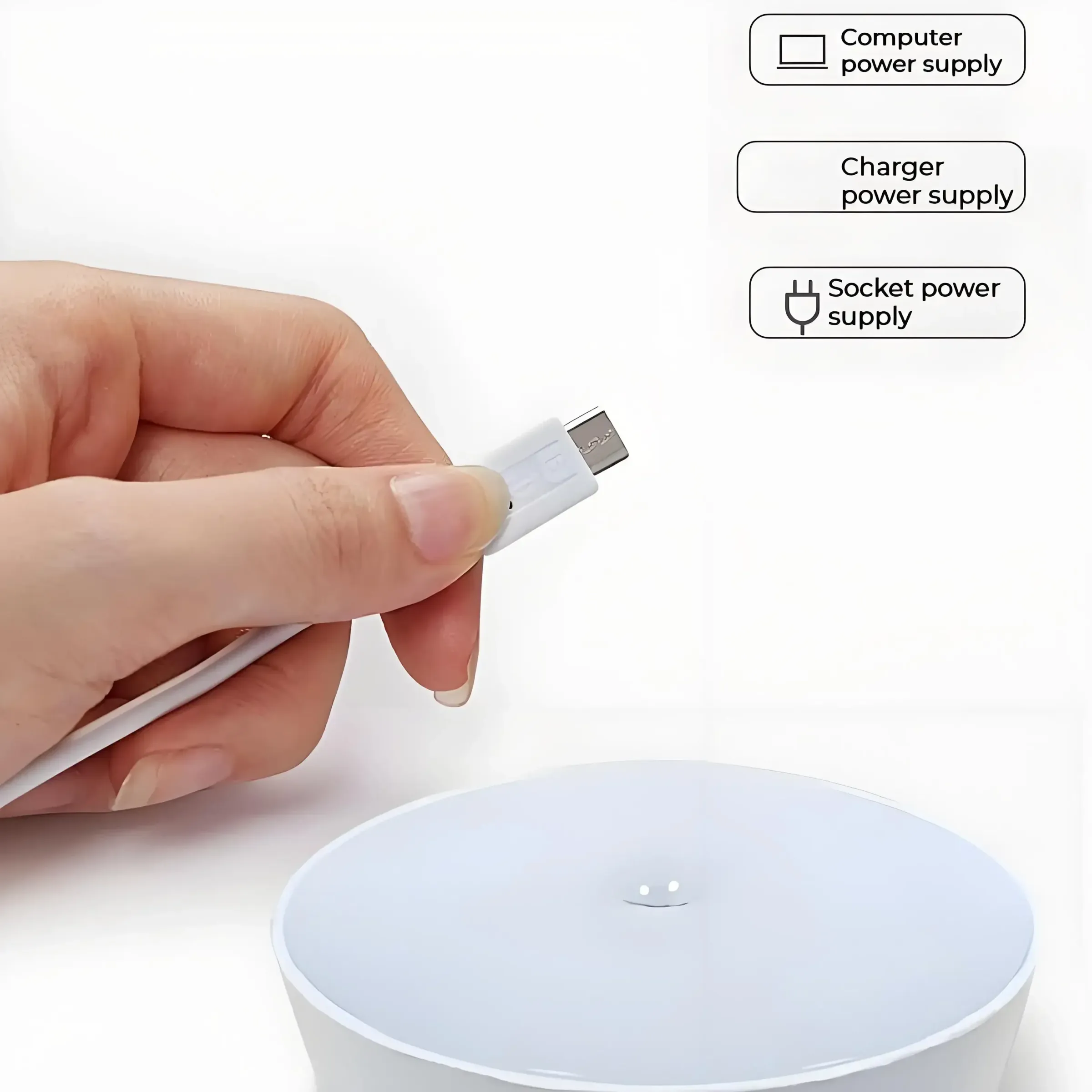 Lampe de nuit LED HPH à capteur de mouvement intelligent, lot de 2, éclairage automatique, rechargeable par USB, sans fil, fixation magnétique 5