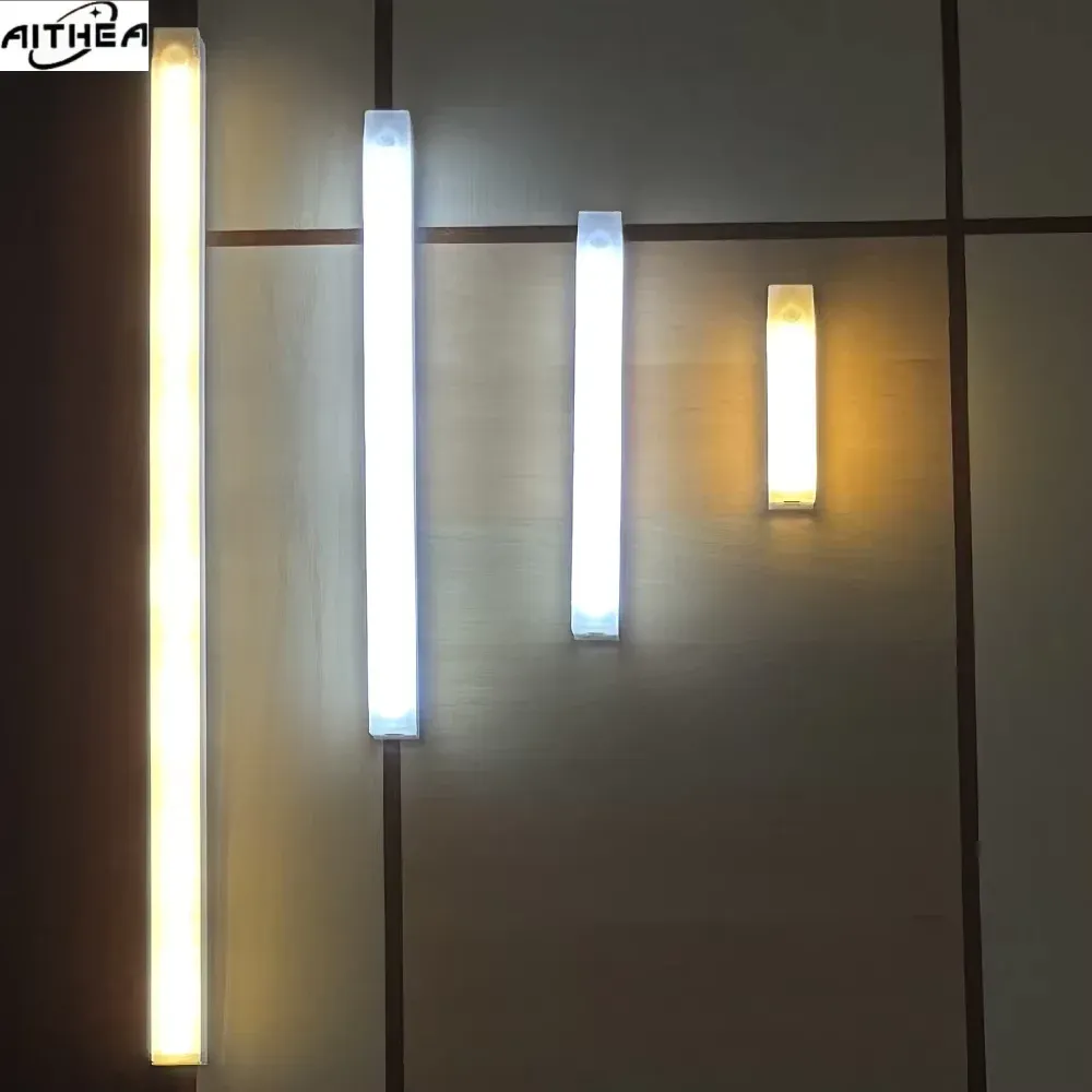 Veilleuse LED AITHEA à détecteur de mouvement, rechargeable par USB, sans fil et portable 2