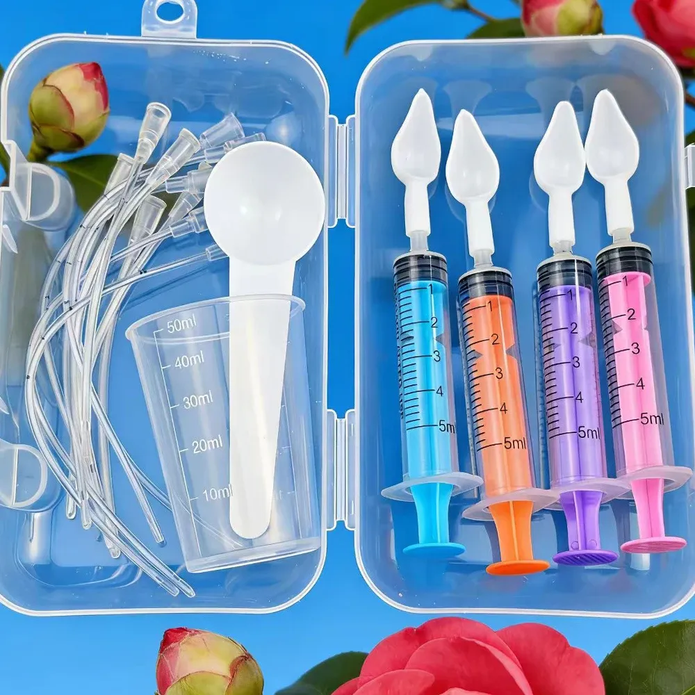 Seringues doseuses colorées de 5 ml pour oiseaux domestiques