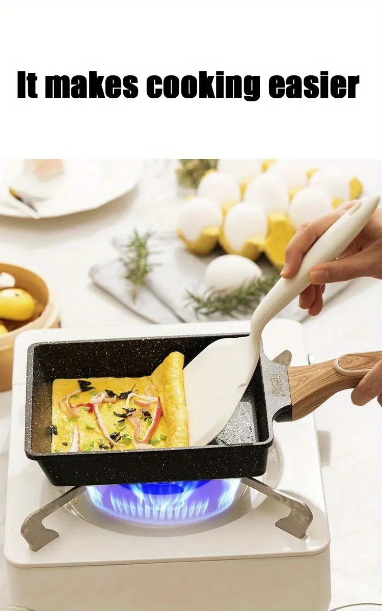Spatule en silicone en situation de cuisson