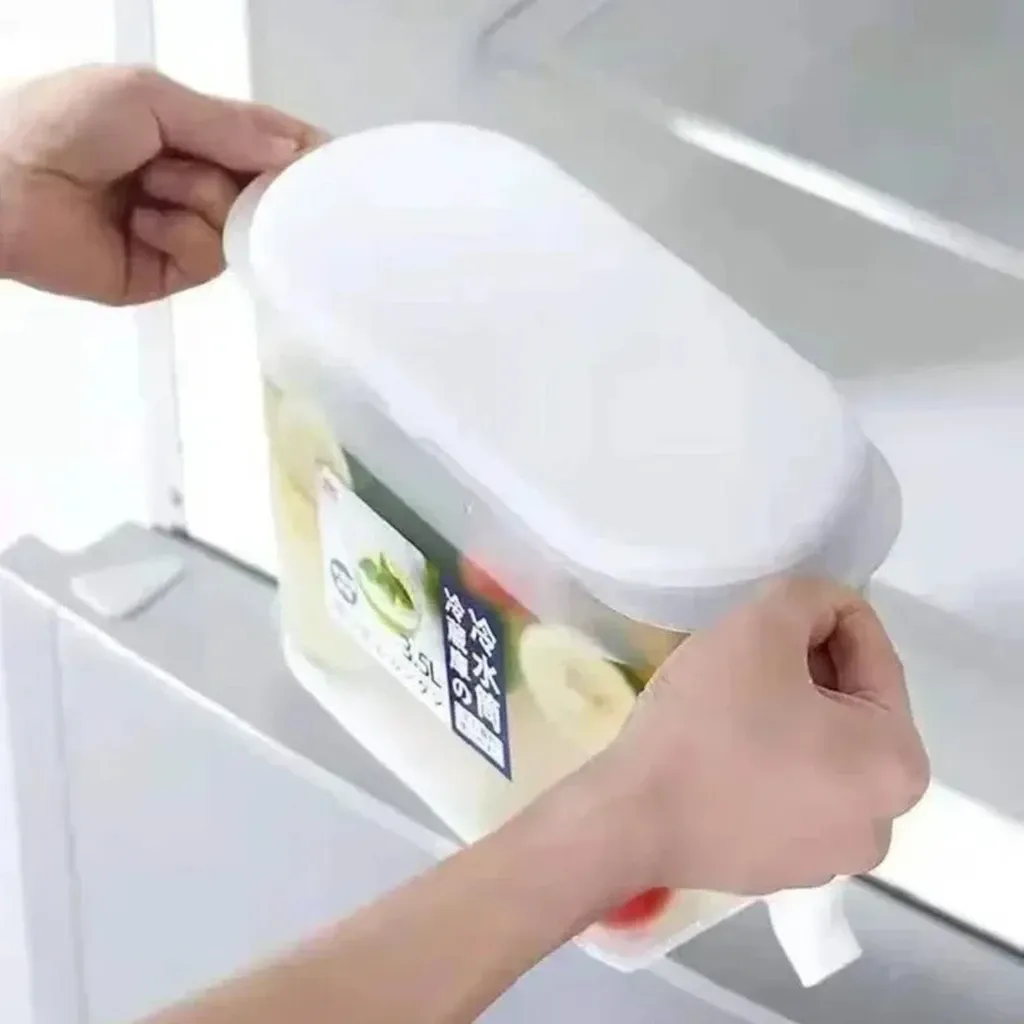 Carafe à eau froide grande capacité 3,5 L avec robinet, distributeur de boissons glacées pour réfrigérateur 3
