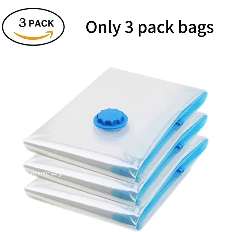 Lot de 3/5/10 Sacs de Rangement sous Vide pour Vêtements et Literie, Économiseurs d'Espace, Pliables et Réutilisables, Fermeture Hermétique 9