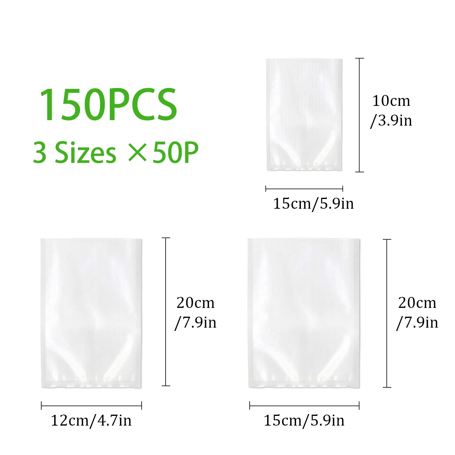 Sachets de mise sous vide pour aliments, vue d'ensemble