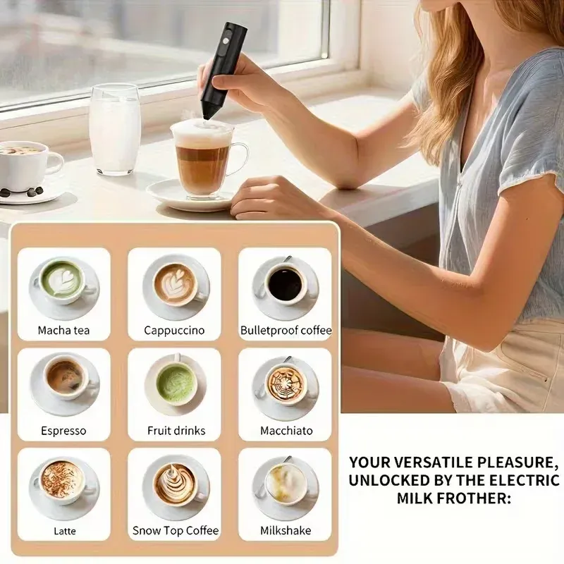 Mousseur électrique portatif pour café et lait 6