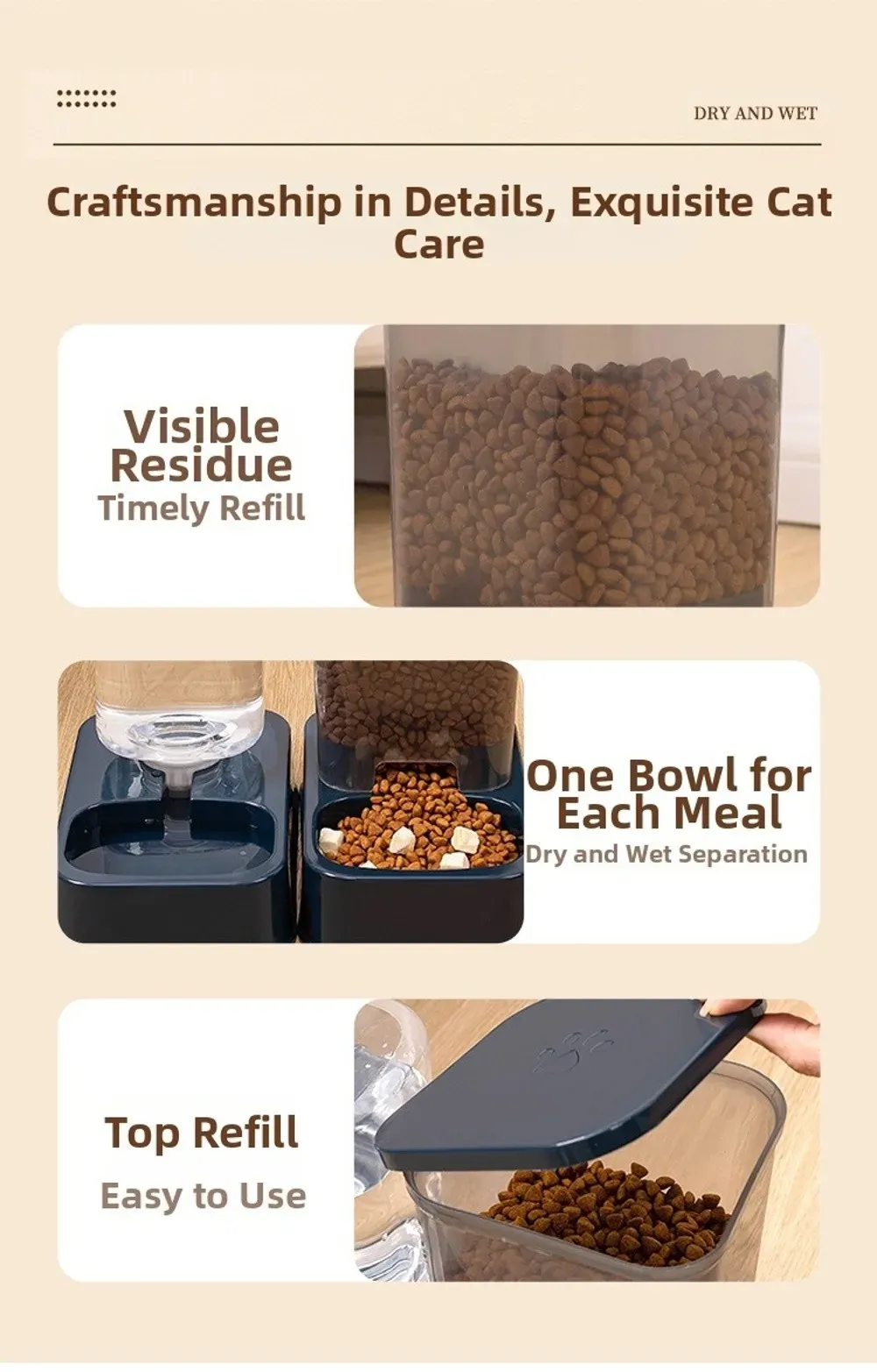 Mangeoire automatique pour animaux de compagnie, confort