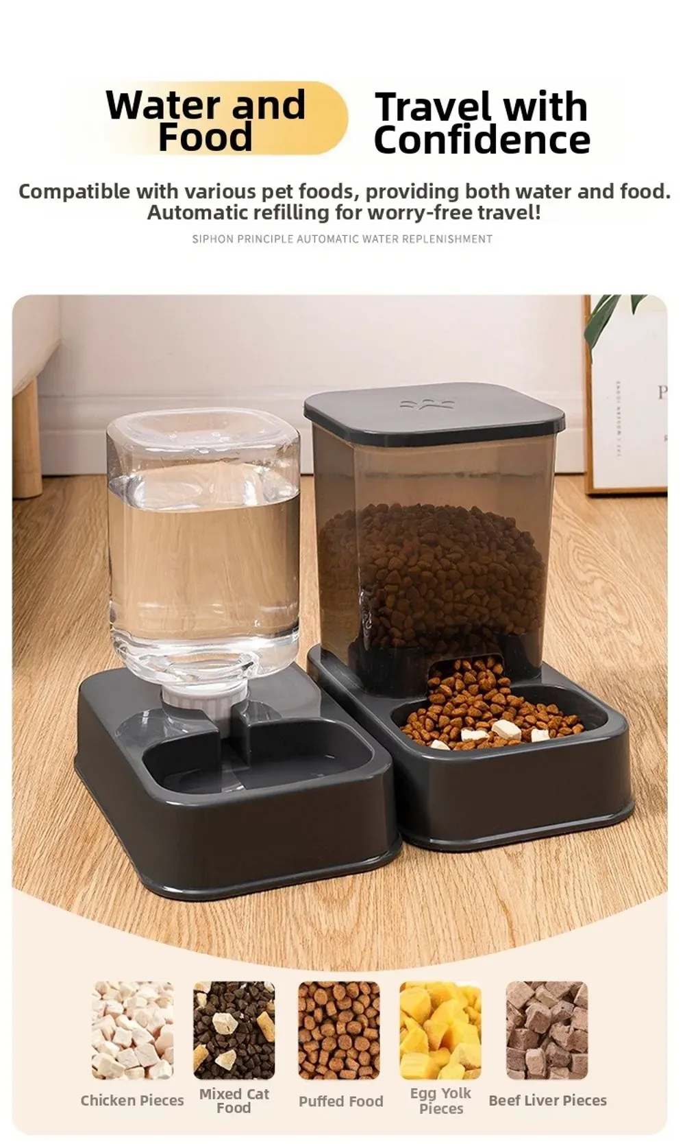 Mangeoire automatique pour animaux de compagnie, usage quotidien
