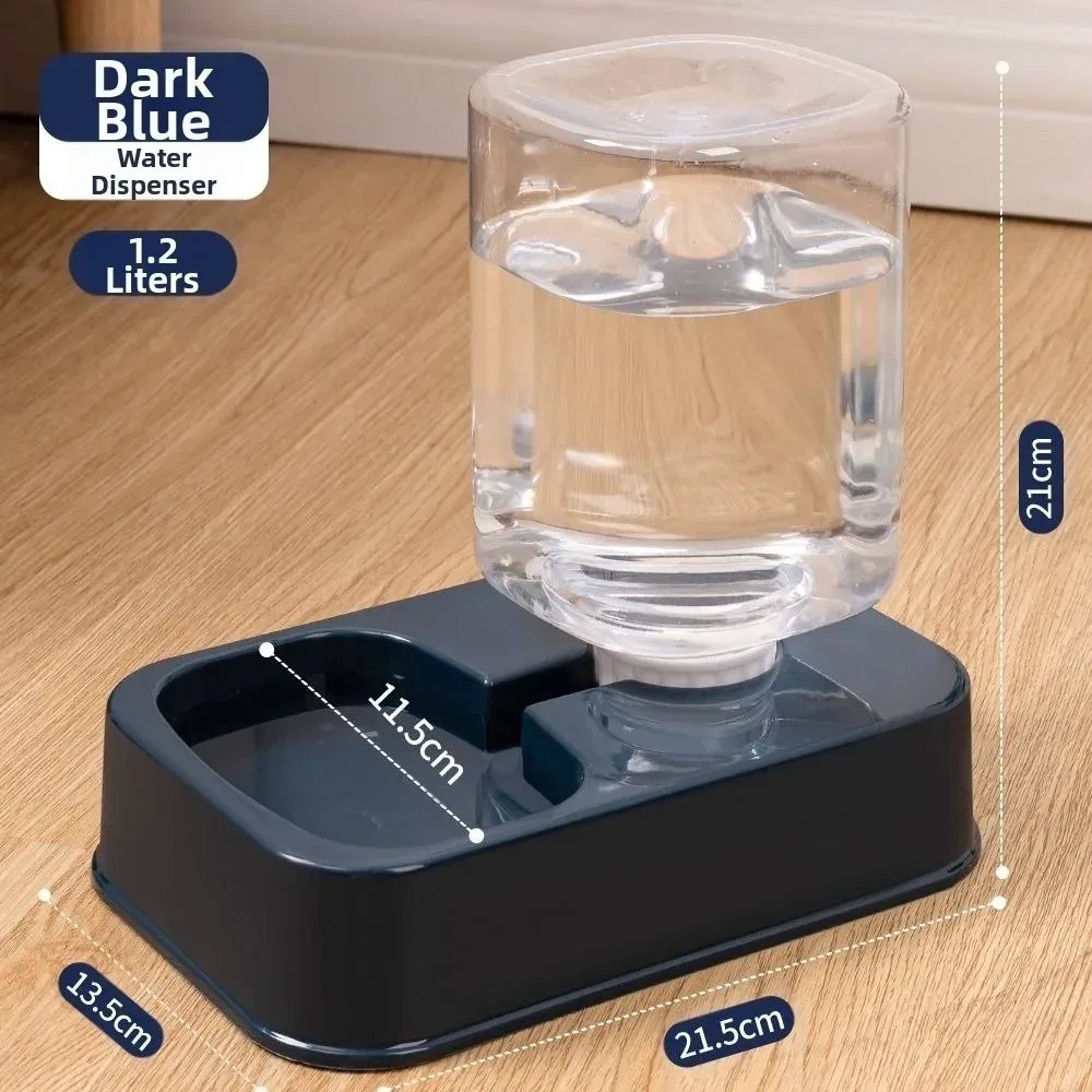 Mangeoire automatique en plastique pour animaux de compagnie, 1,2 L / 1,5 L, grande capacité, distributeur d'eau pour chat et chien, ensemble d'alimentation, 3 couleurs, 2 modèles 12