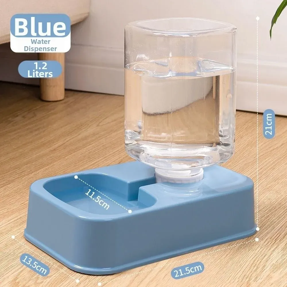 Mangeoire automatique en plastique pour animaux de compagnie, 1,2 L / 1,5 L, grande capacité, distributeur d'eau pour chat et chien, ensemble d'alimentation, 3 couleurs, 2 modèles 10
