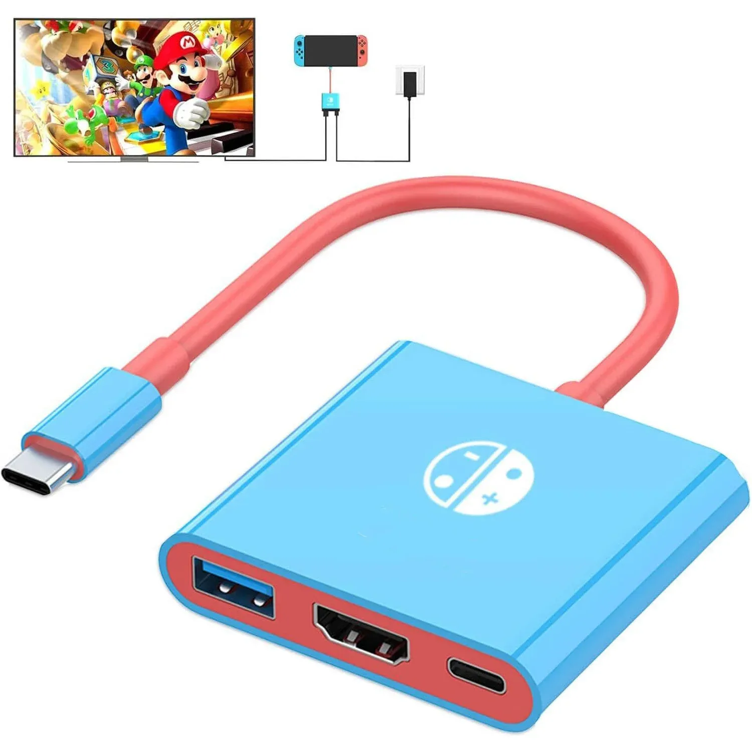 Station d'accueil 3 en 1 pour Nintendo Switch, adaptateur TV 4K/60 Hz, support pour console portable 1