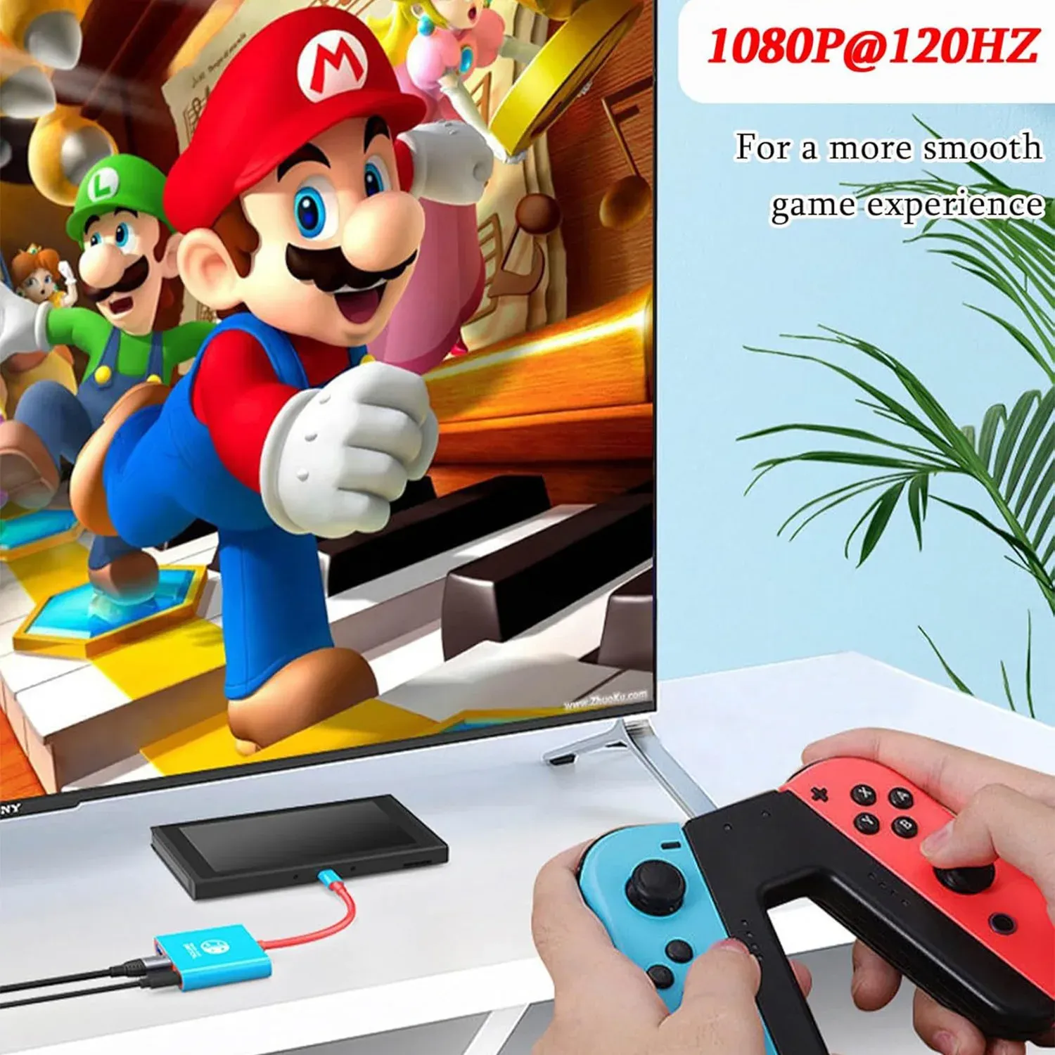 Station d'accueil 3 en 1 pour Nintendo Switch, adaptateur TV 4K/60 Hz, support pour console portable 2