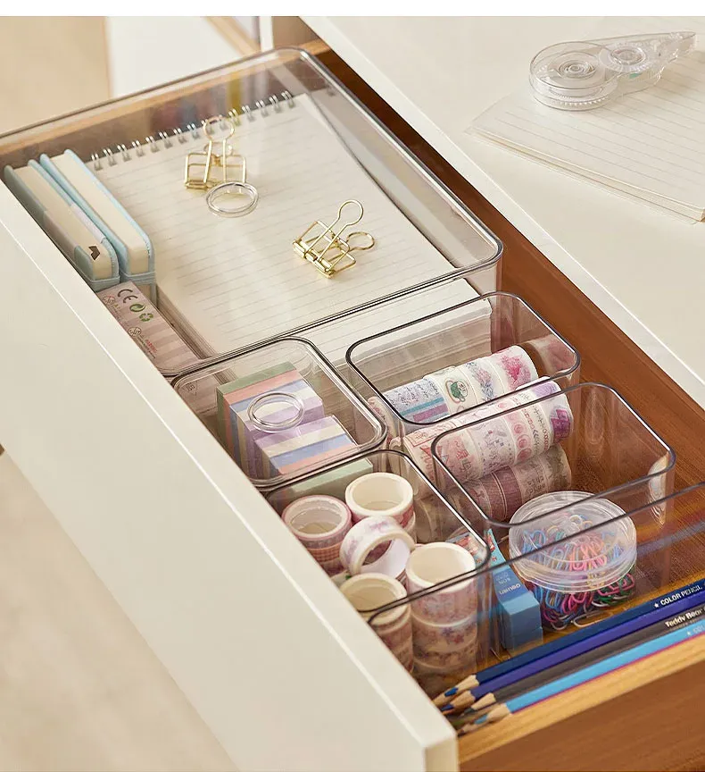 Organisateur transparent pour papeterie