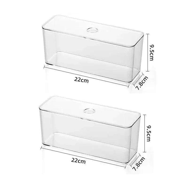 Ensembles d'organisateurs de tiroirs transparents, boîtes de rangement en acrylique, boîtes de rangement en plastique, boîtes de rangement pour papeterie et maquillage, bacs de rangement transparents 11