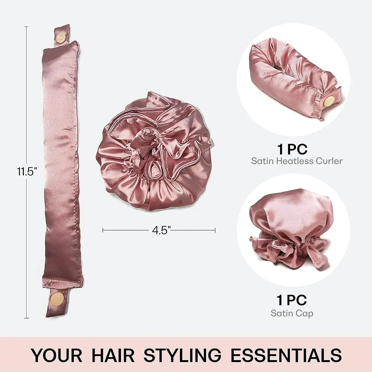 Détail des tiges à friser sans chaleur