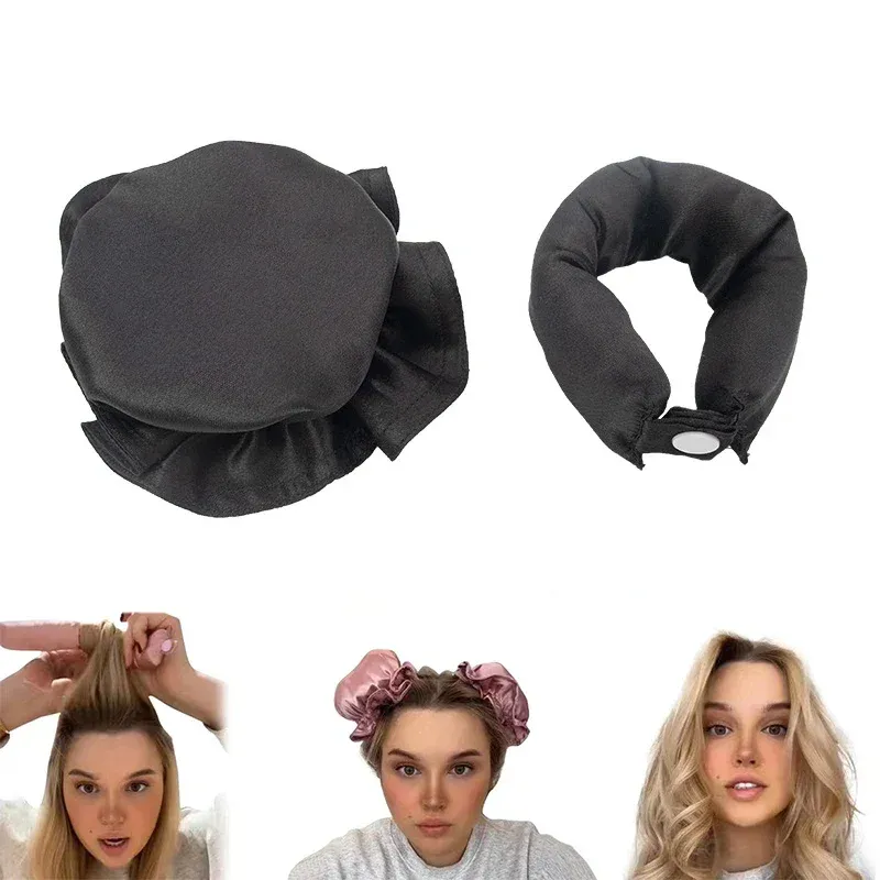 Ensemble de bigoudis sans chaleur en soie avec bandeau de nuit (lot de 2 ou 4) 8