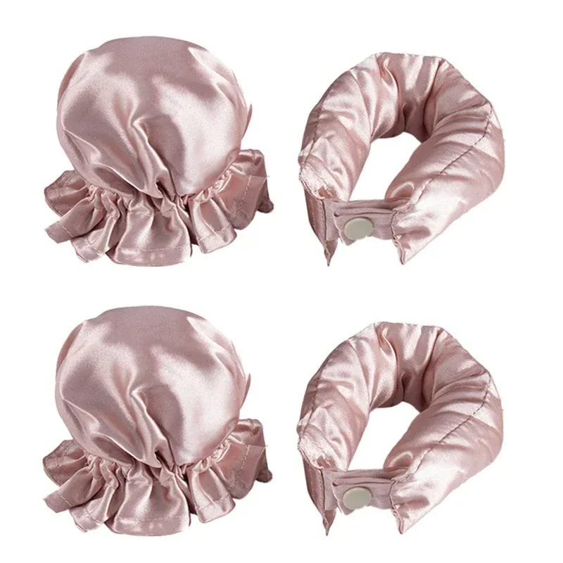 Ensemble de bigoudis sans chaleur en soie avec bandeau de nuit (lot de 2 ou 4) 10