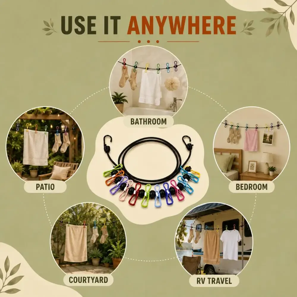 Corde à linge en extérieur