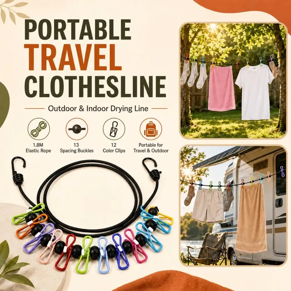 Corde à linge en usage quotidien